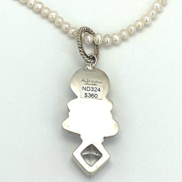 Echo of the Dreamer Pearl and White Topaz Necklace - Picture 3 of 3